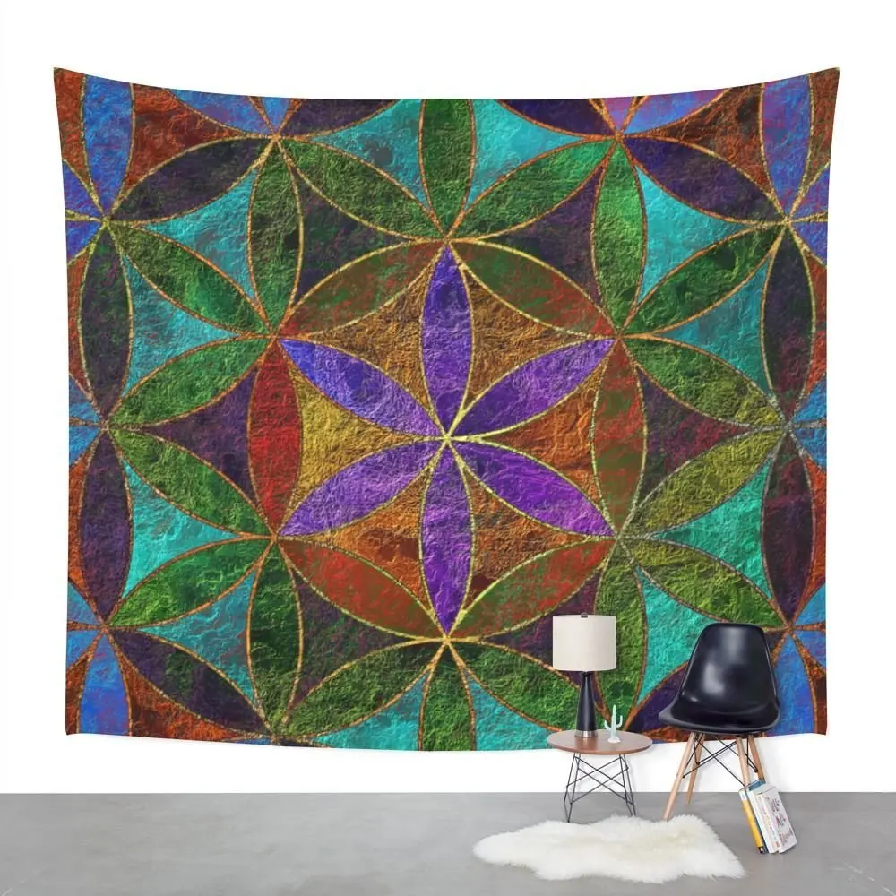 Цветок жизни (Священная геометрия) 2 стены гобелен|wall tapestry|tapestry wallflower of life |
