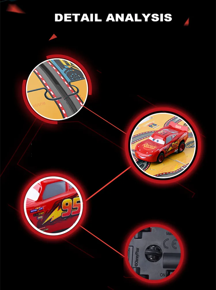 Disney Pixar Cars 3 слота автомобиля Джексон Strom Cruz 1 шт. электрический трек Автомобили Маккуина игрушка для детей С 10 шт. треков DIY