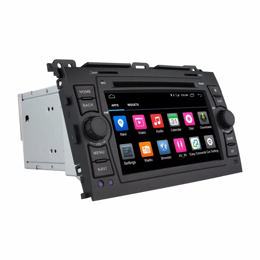 HD 1024X600 2 Гб ОЗУ Восьмиядерный автомобильный dvd плеер Android 6 0 для Toyota Land Cruiser Prado 120 2002