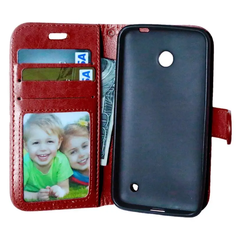 Cover For Lumia 630 Case Luxury Retro Style Flip Leather Wallet Microsoft Nokia Holder Card Slot Bag < |