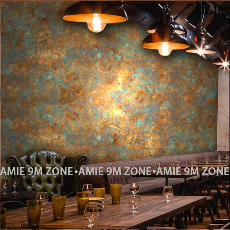 

Tuya Art vintage industrial rust hand painting poster mural wallpaper for coffee bar restaurant wall-paper large