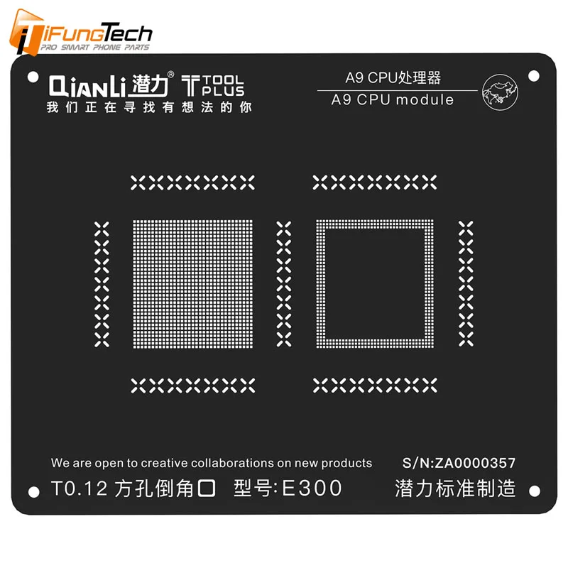 QIANLI TOOLPLUS 3D IBLACK для IPHONE A7/A8/A8/A9/A10/A11 CPU модуль BGA REBALLING черный трафарет|Наборы ремонта