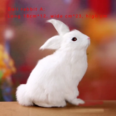8 Dali rabbit A Настоящие волосы, куклы кролика, Имитация животных, игрушки для кошек, мяут, детские милые плюшевые игрушки для питомцев, модели, украшения, Xtmas, подарок, 12 различных - Цвет: 8 Dali rabbit A