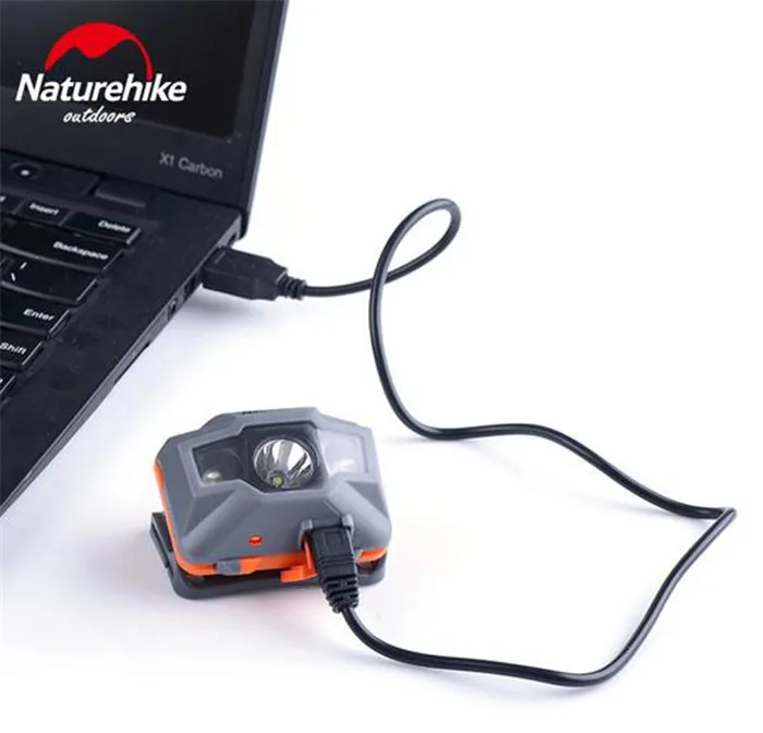 Водонепроницаемый налобный фонарь Naturehike походный Головной с зарядкой от USB