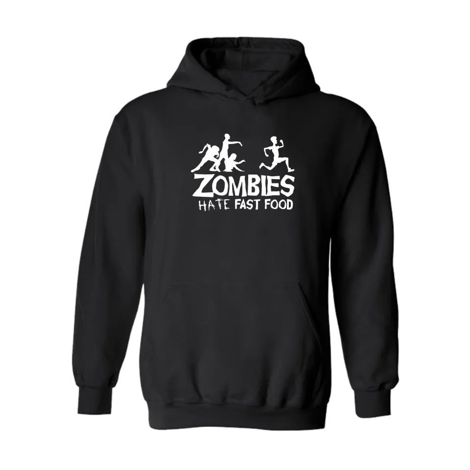 ZOMBIE с буквами Hate Fast Fate BlackGray новые толстовки капюшоном Мужские брендовые
