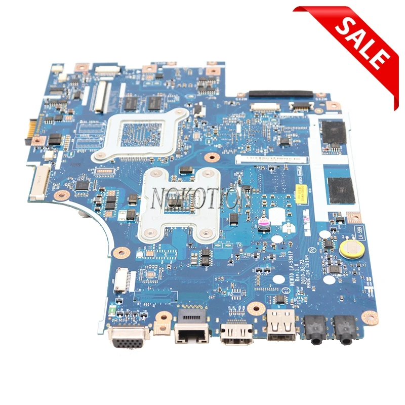 NOKOTION NEW70 LA-5891P MBWJR02001 MB. WJR02.001 для acer aspire 5742 5742G материнская плата ноутбука HM55 DDR3 Бесплатный процессор