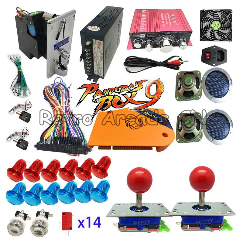 Новейший DIY с коробкой Pandora 9 PCB 1500 В 1 светодиодный материнская плата кнопка zippy