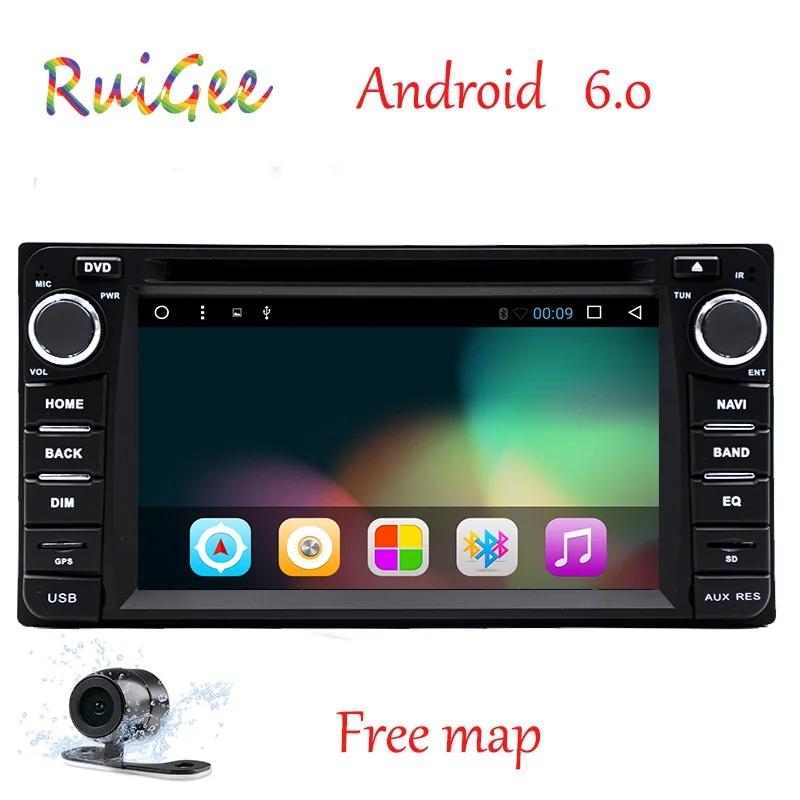 Четырехъядерный Android 7 1 Автомобильный DVD плеер для Toyota универсальный RAV4 COROLLA VIOS HILUX