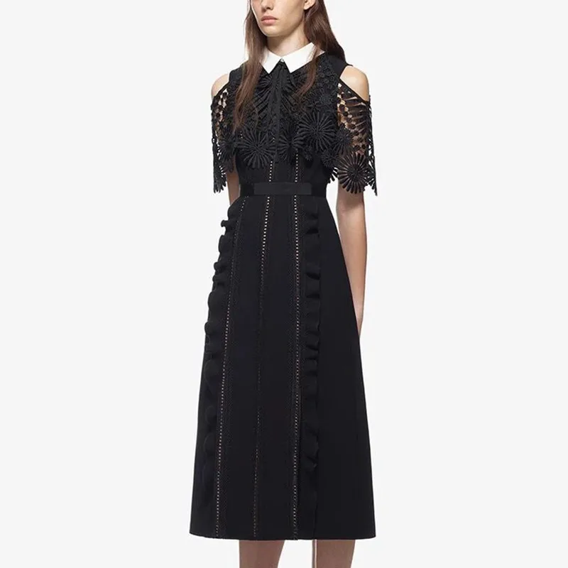Женское длинное платье с накидкой черное кружевное рукавом лето 2019|summer dress|women summer