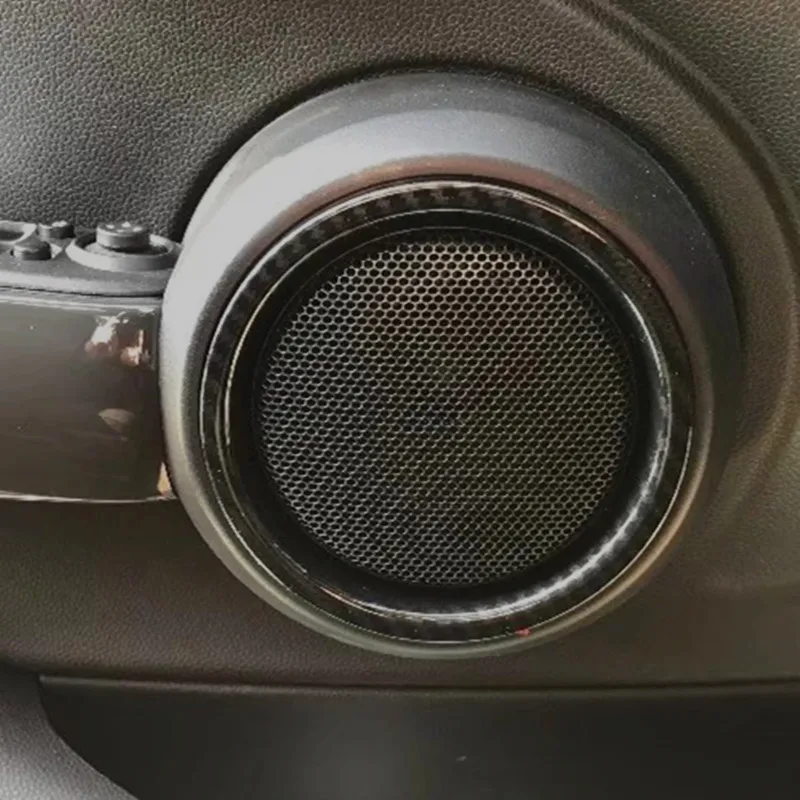 2 шт. углеродного волокна громкий Динамик украшение крышка для Mini Cooper F56 F57 Hatch Cabrio