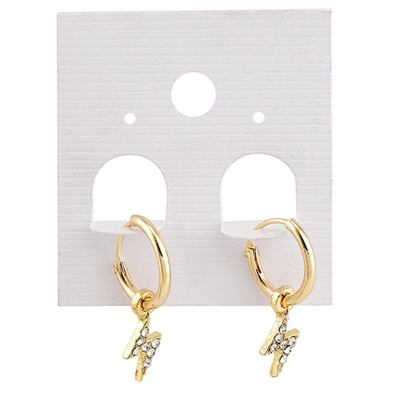 Женские серьги-гвоздики 2 шт./компл. подвеска с молнией кристаллами