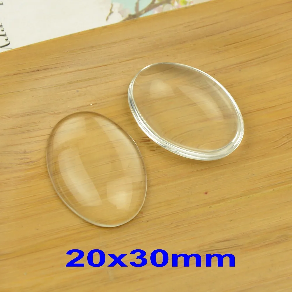 

Free shipping! 30pcs/pack 20x30/30x40mm clear domed magnifying oval glass cabochons,photo jewelry pendant inserts