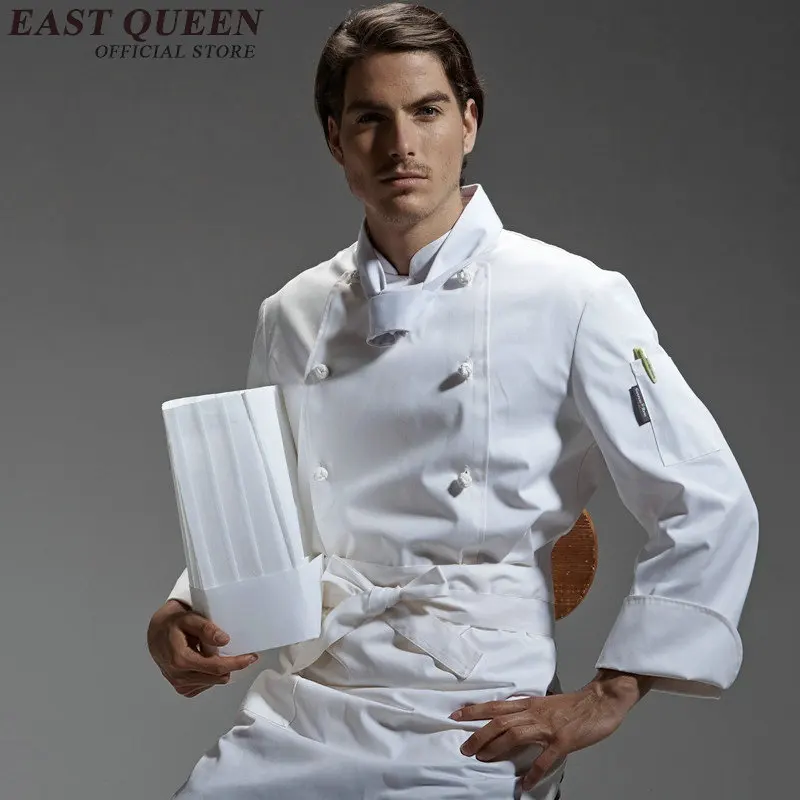

Food service chef jacket chinese dragon cook clothes women men hotel kitchen chef uniform clothing restaurant uniforms NN0160 W