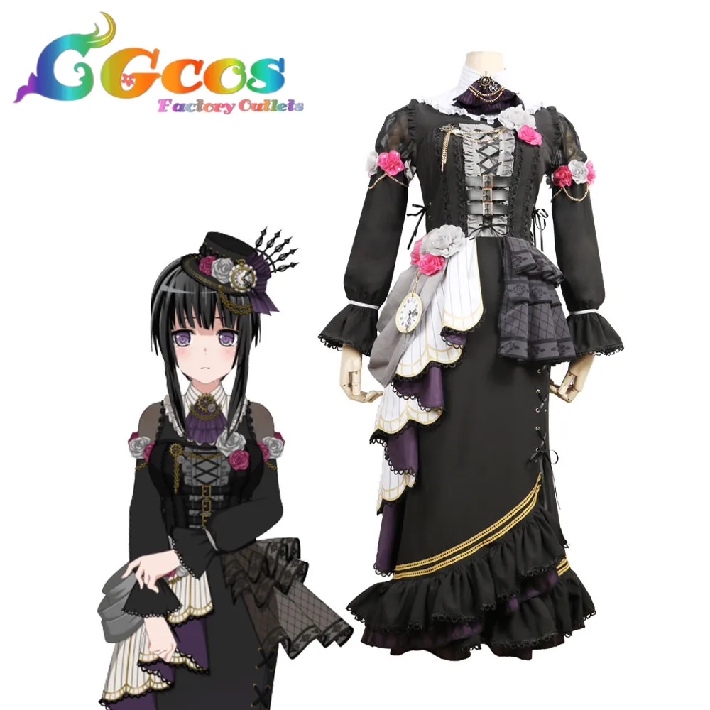 CGCOS Косплэй костюм Bang Dream! Roselia Neo Aspect Rinko Shirokane Платье Аниме Униформа Хэллоуин