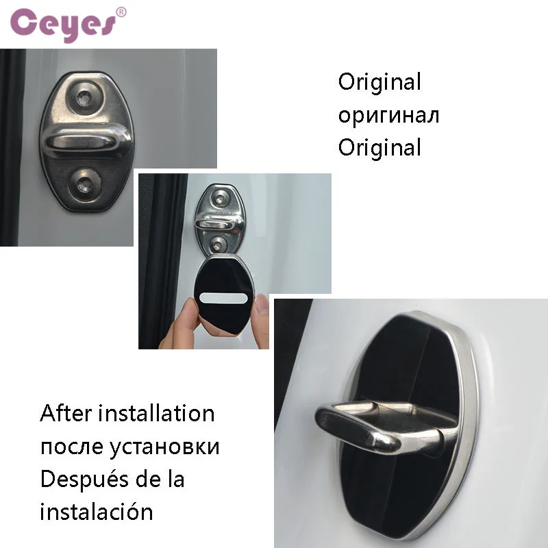 Ceyes 4 шт. чехол для автостайлинга Seat Leon Ibiza Altea Skoda Octavia VRS Audi S Line Volkswagen VW R