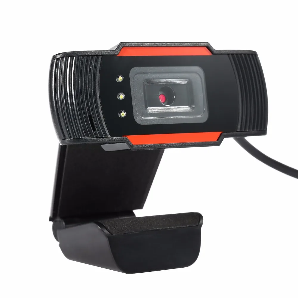 HD Webcam 3LED 480P PC Camera with Absorption Microphone MIC for Skype Android TV Rotatable Computer USB Web Cam | Компьютеры и офис