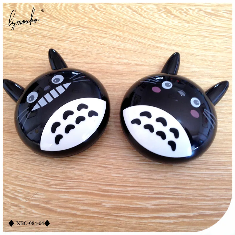 Lymouko Лидер продаж черный мультяшный neighter Totoro с зеркалом кейс для контактных линз