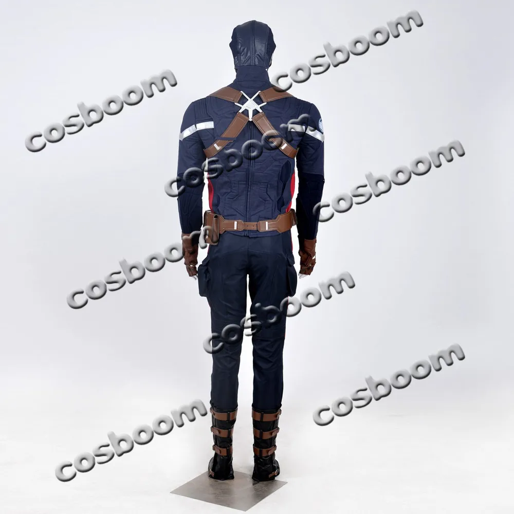 COSBOOM Капитан Америка 2 зимний солдат Стив костюм Роджерс Хэллоуин Карнавал