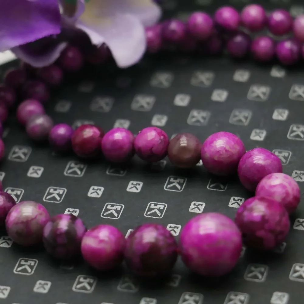 Ожерелье женское в классическом этническом стиле с розовыми бусинами 6-14 мм |