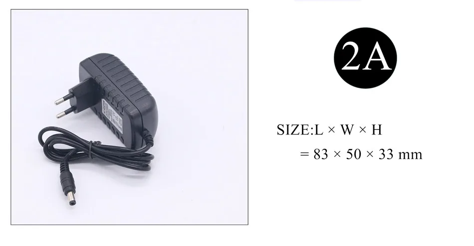 DC 12V адаптер питания AC100-240V трансформаторы Выход DC 12V 1A 2A 3A импульсный источник питания для светодиодной ленты