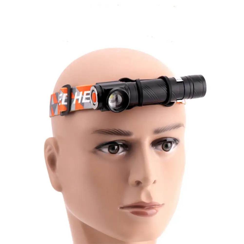 Карманный фонарик USB зарядка ручка свет с магнитом встроенный|Фонарики и