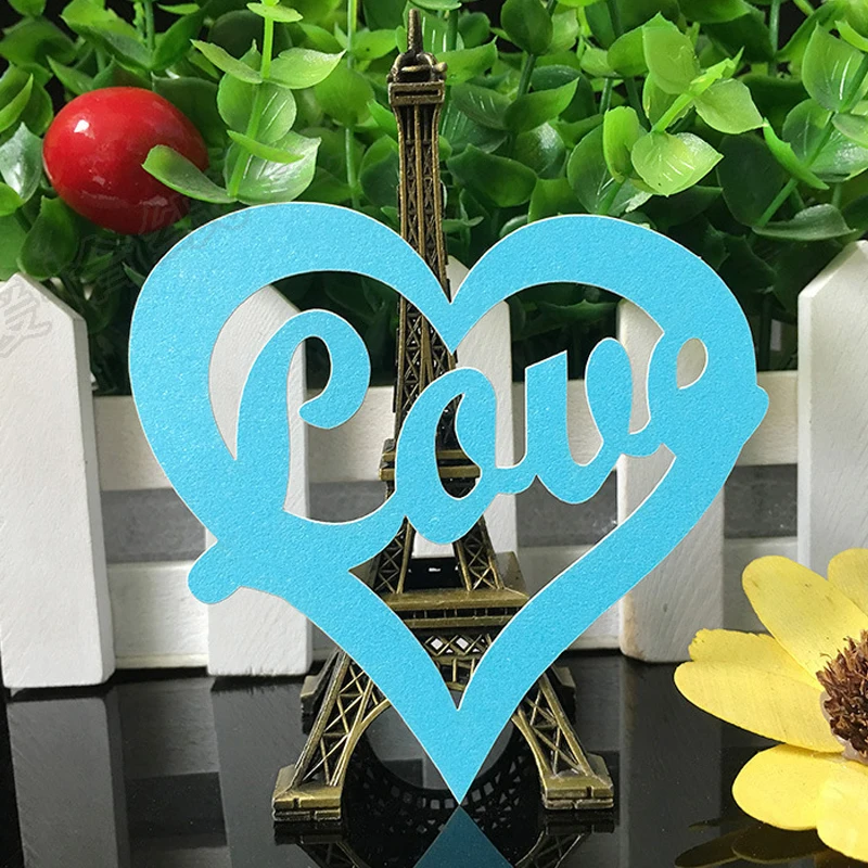 50pcs Laser Cut Love Heart Wine Glass Card Table Name Place Escort Cup Party Baby Shower Birthday Wedding Decoration | Дом и сад