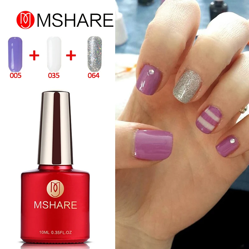 MSHARE лак для творчества УФ гель ногтей долговечный светодиодный/УФ отмачиваемый