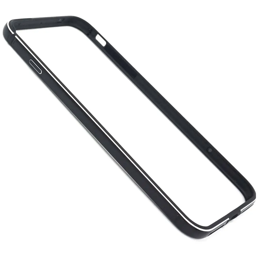 Jet Black Portefeuille для iPhone 8 чехол-Бампер Алюминиевый ТПУ Гибридный противоударный бампер чехол для iPhone 7 plus 6 6 S 7 plus рамка аксессуары - Цвет: Jet Black