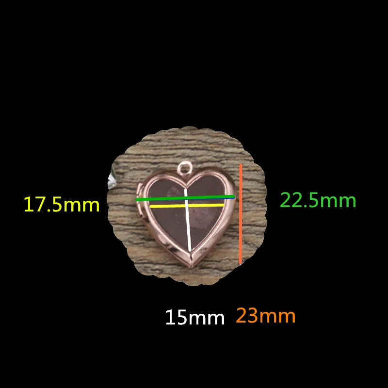 10pcs 22.5*23mm Locket Pendant Blank Setting Charm Vintage Copper Heart Photo 6 Colors Plated For Jewelry Making | Украшения и