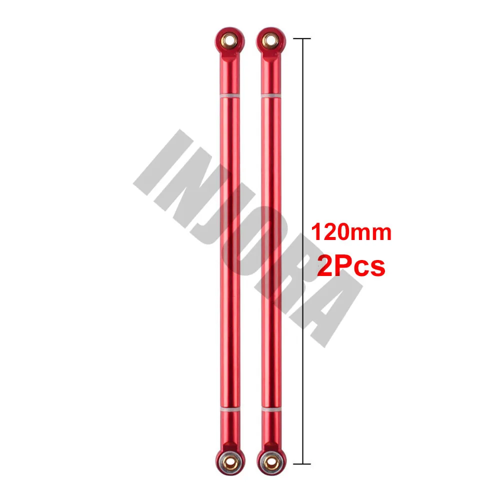120MM Red 2 шт. RC автомобиль 70 80 90 100 110 120 130 мм красный/черный алюминиевый сплав стержень для 1/10 RC Гусеничный осевой SCX10 D90 Запчасти для обновления - Цвет: 120MM Red