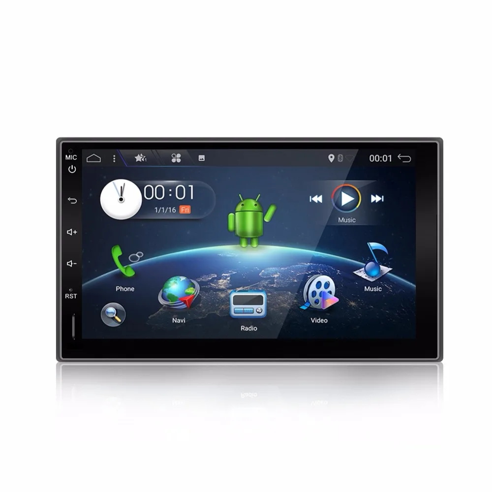 2din Android 7 1 Универсальный сенсорный автомобильный DVD ПК планшет двойной аудио