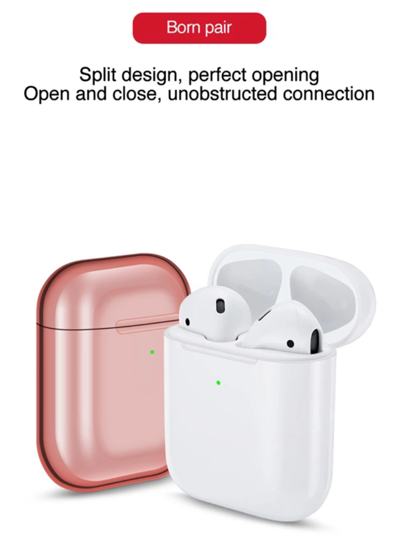 Чехол для Airpods 2 аксессуар силиконовый чехол Apple Air Pods защита от отпечатков пальцев