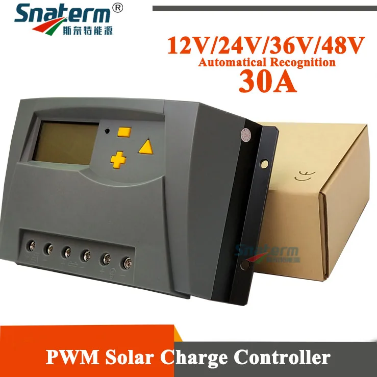 Высококачественные 30 А 12 В/24 В/36 В/48 В автоматическая работа PWM PV солнечные