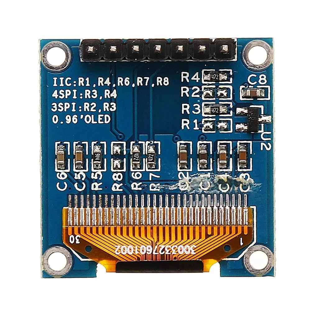 5 шт./лот 7Pin 0 96 дюймов OLED Дисплей 12864 SSD1306 SPI IIC Серийный ЖК-дисплей Экран модуль для