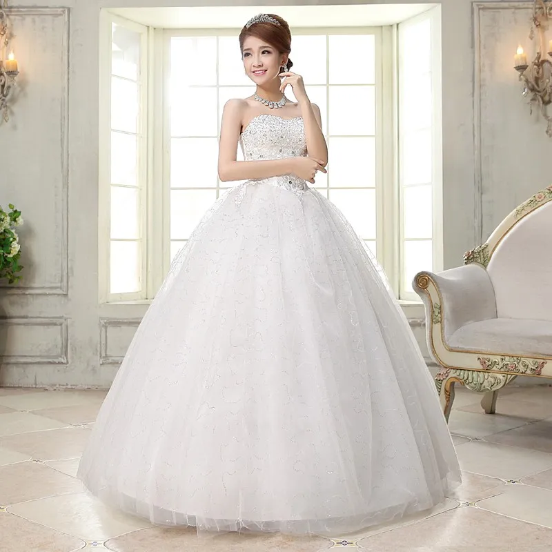 Costomize Настоящее фото свадьба платье корейский стиль vestido de noivawhite свадебное платье длиной до пола свадебное платье с блестками невесты
