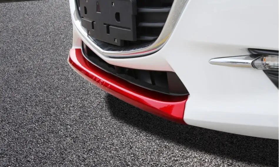 Четыре Цвета ABS пластик переднего бампера для губ чехол накладка для Mazda 3 Axela