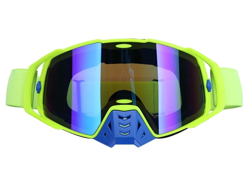 Frame Light Green EYTOCOR Мотоцикл Байк очки гонщика для мужчин Открытый Gafas ATV DH MTB Dirt велосипед очки MX внедорожные Masque шлемы с очками - Цвет: Frame Light Green