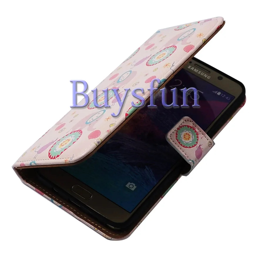 Bcov Cute Elephant Mouse Leather Wallet Cover Case For Samsung Galaxy Note 5 103022538 |