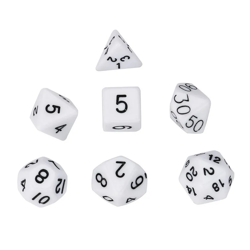 7 шт. игральные кости жемчужное зерно D4 D20 многосторонний Набор кубиков для TRPG
