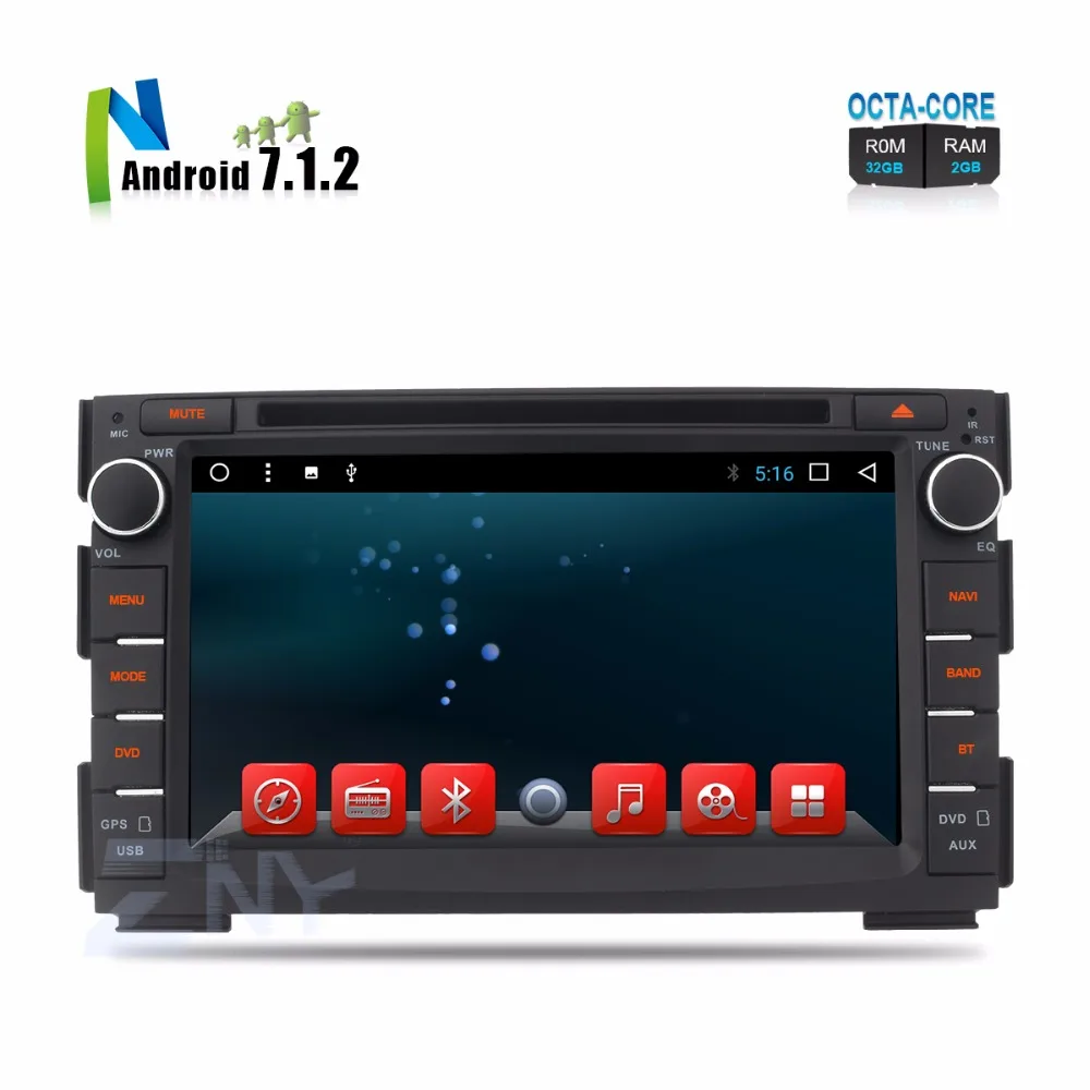Android 7 1 8 Core Процессор dvd-плеер автомобиля для Ceed 2010 2011 2012 Venga Авто Радио RDS gps NAVI BT4.0