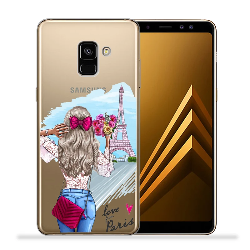 Модный чехол для телефона девушек Samsung Galaxy J337 J330 J530 J730 J2 J4 J6 J8 J3 J7 J5 2015 2016 2017 2018 Etui Capa