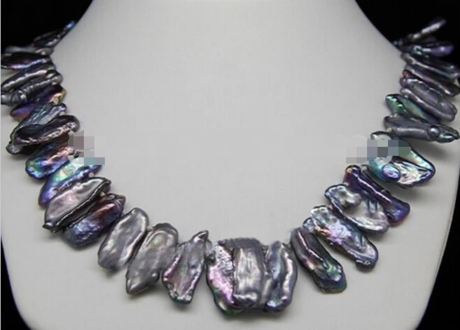 DYY 927 + натуральные AAA качественные черные жемчужные ожерелья BIWA|necklace couple|pearl necklace