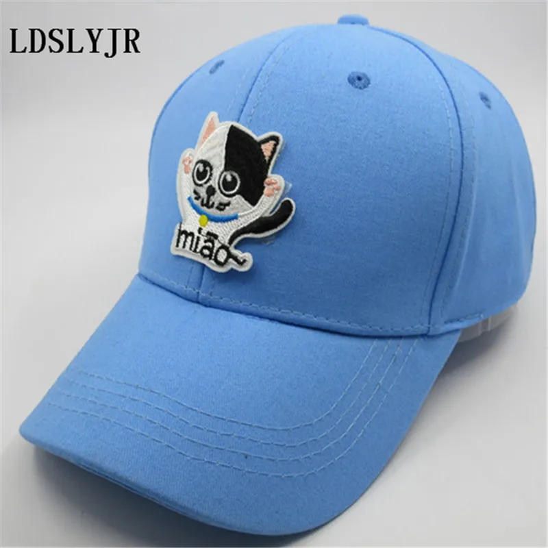 Ldslyjr хлопок Мяо Cat Вышивка Регулируемый Бейсбол Кепки Snapback путешествия Шапки для