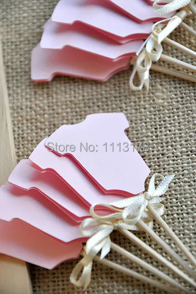 Недорогой розовый комбинезон для кексов-день рождения Кубок торта на день Топпер