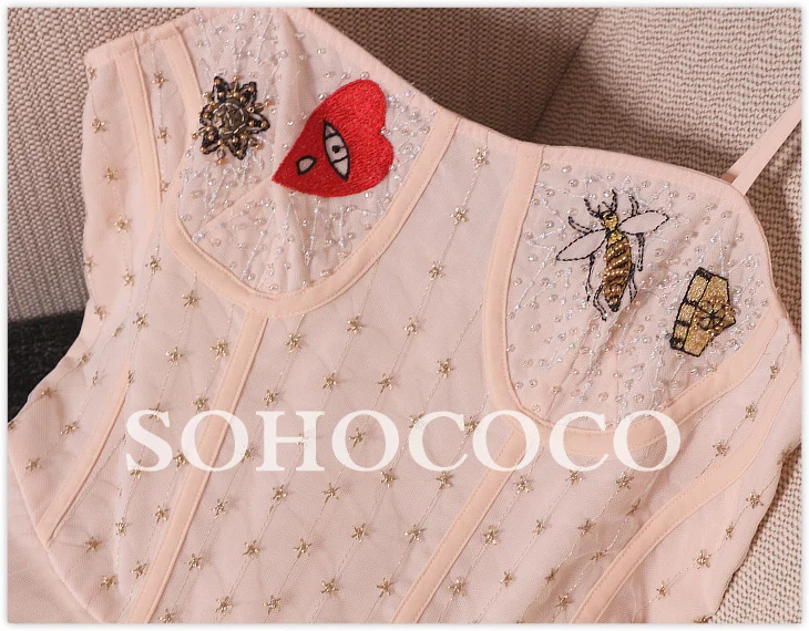 Женское летнее платье прозрачное с квадратным воротником | Женская одежда