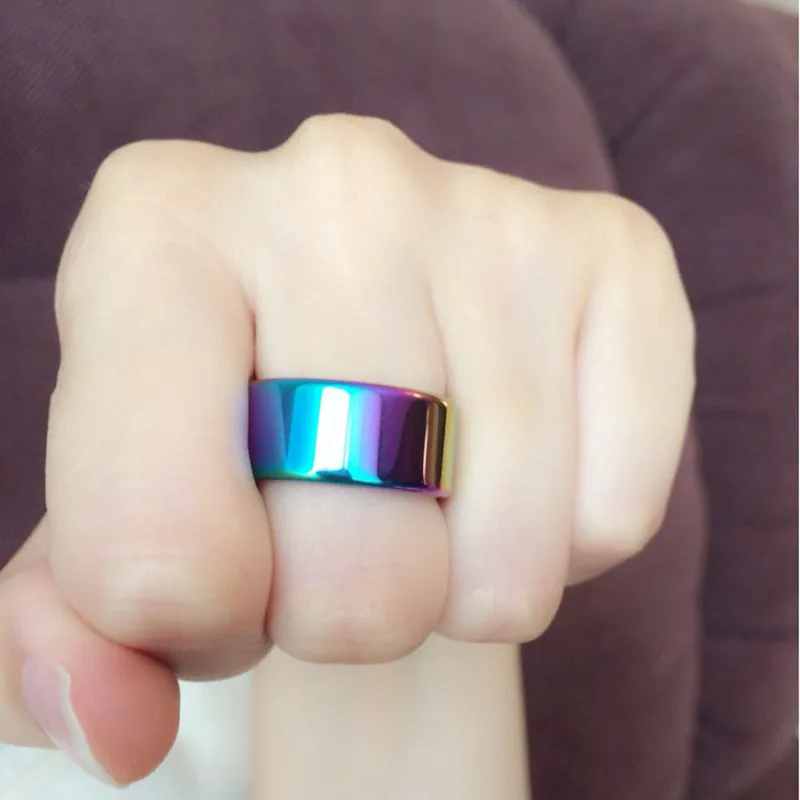 Женское кольцо из гематита радужного цвета 10 мм HR1006|hematite ring|stone ringring 10mm |
