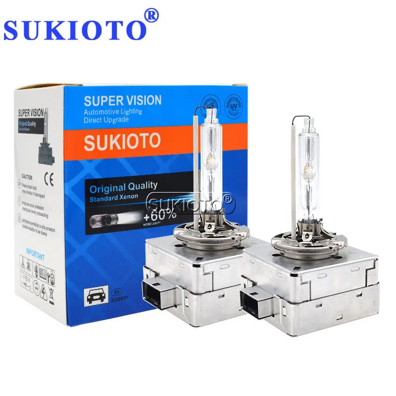 Ксеноновая лампа SUKIOTO 35 Вт Xenon D1S D3S HID 4300K 5000K 6000K белая 8000K сменная для фары
