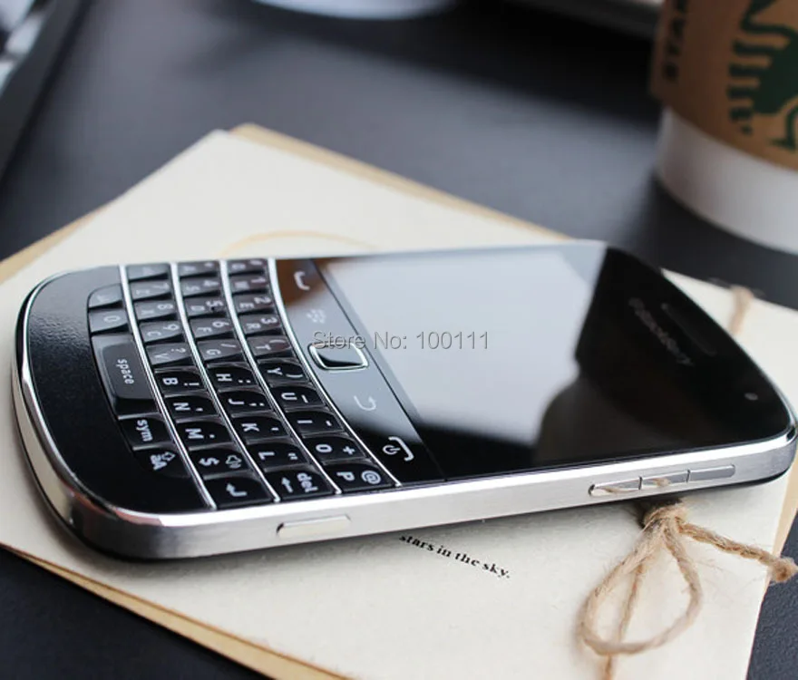Разблокированная оригинальная QWERTY клавиатура Blackberry 9900 мобильный телефон без