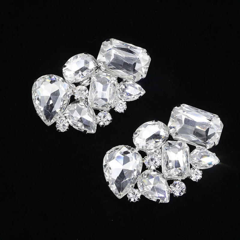 1 упаковка зажимов для обуви блестящие Кристальные цветы декоративная