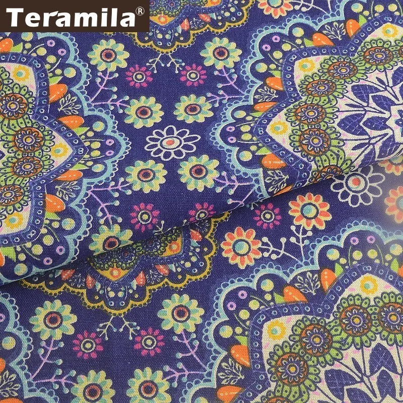 Ткань Teramila хлопковая и льняная ткань метров Анкара африканская Telas Tissu шторы